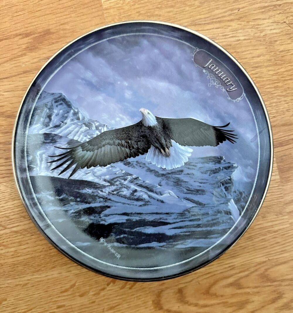 Majestic Sentinels January Calendar Plate by Ron Parker